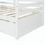 Lit simple en bois avec deux tiroirs (blanc)