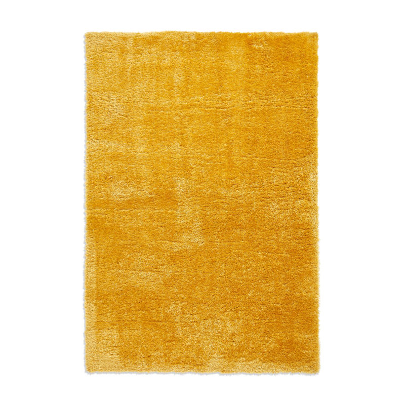 Lux Shaggy area rug Machine Woven Rectangle Yellow, Rectangle 120 x 170cm