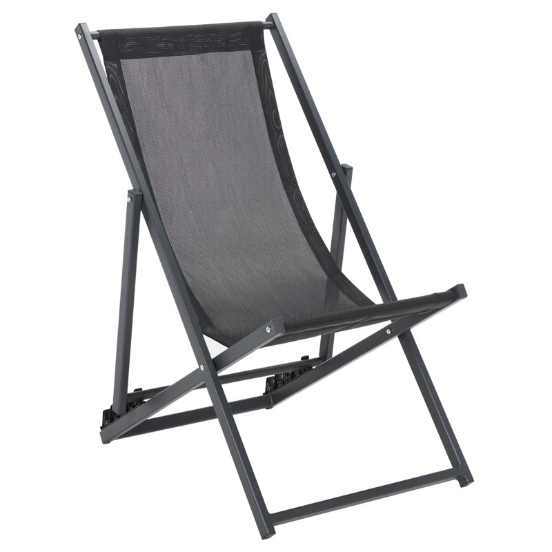 Hensel Folding Deck Chair, Black