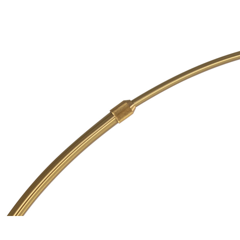 Jancar 102'' Arched Floor Lamp, Brass, Brass/White