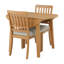 Ensemble de salle à manger extensible 3 pièces avec 2 chaises rembourrées, petite table en bois Mid-Century pour petite cuisine-130916798