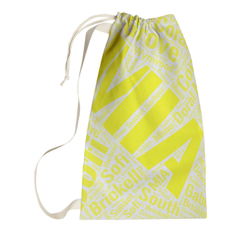 Laundry Hamper with Handles, Small (29" H x 18" W x 1.5" D), Portland, Yellow
