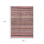 Tapis intérieur lavable rayé rose 9 pi x 12 pi