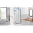 DreamLine Unidoor-X 50 inch W x 72 inch H Frameless Hinged Shower Door in Matte Black - Left Wall Installation-122567335-26337658-122567341