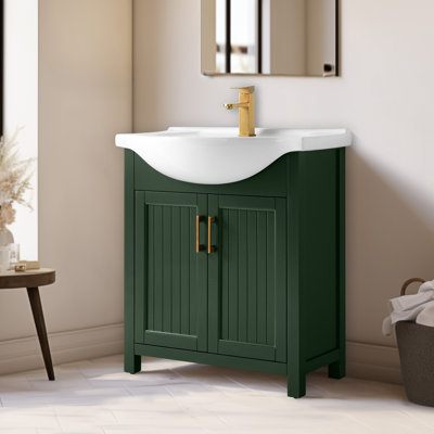 Meuble-lavabo simple 30 po avec plateau en céramique Boesch