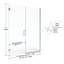 Porte de douche à charnière demi-cadre l 58 po x H 76 po Celesta-15662690-15662691