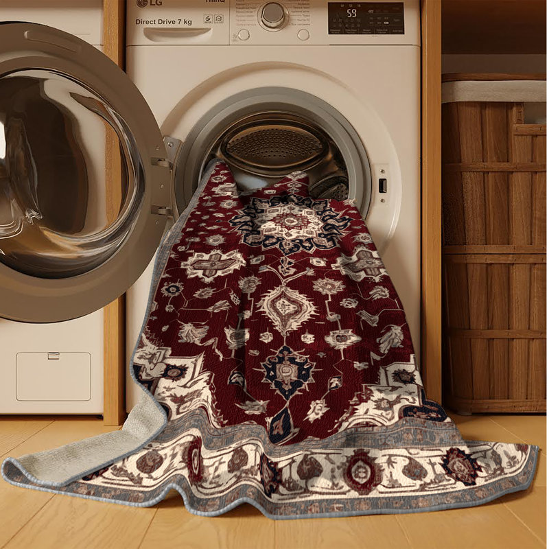 Tapis persan gris lavable à la machine