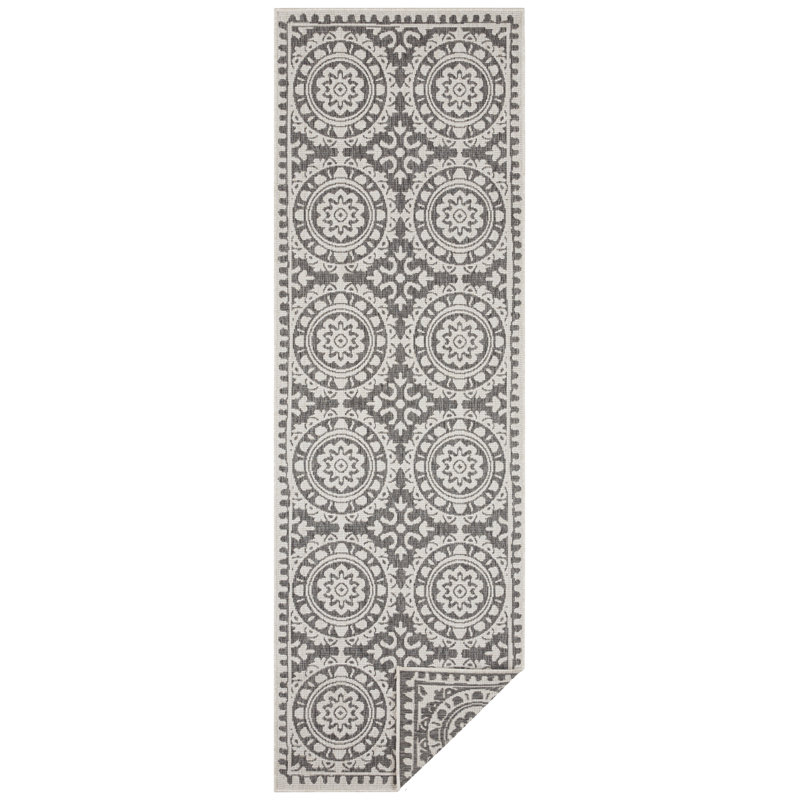 Jardin Flatweave Grey Rug, Runner 80 x 350cm
