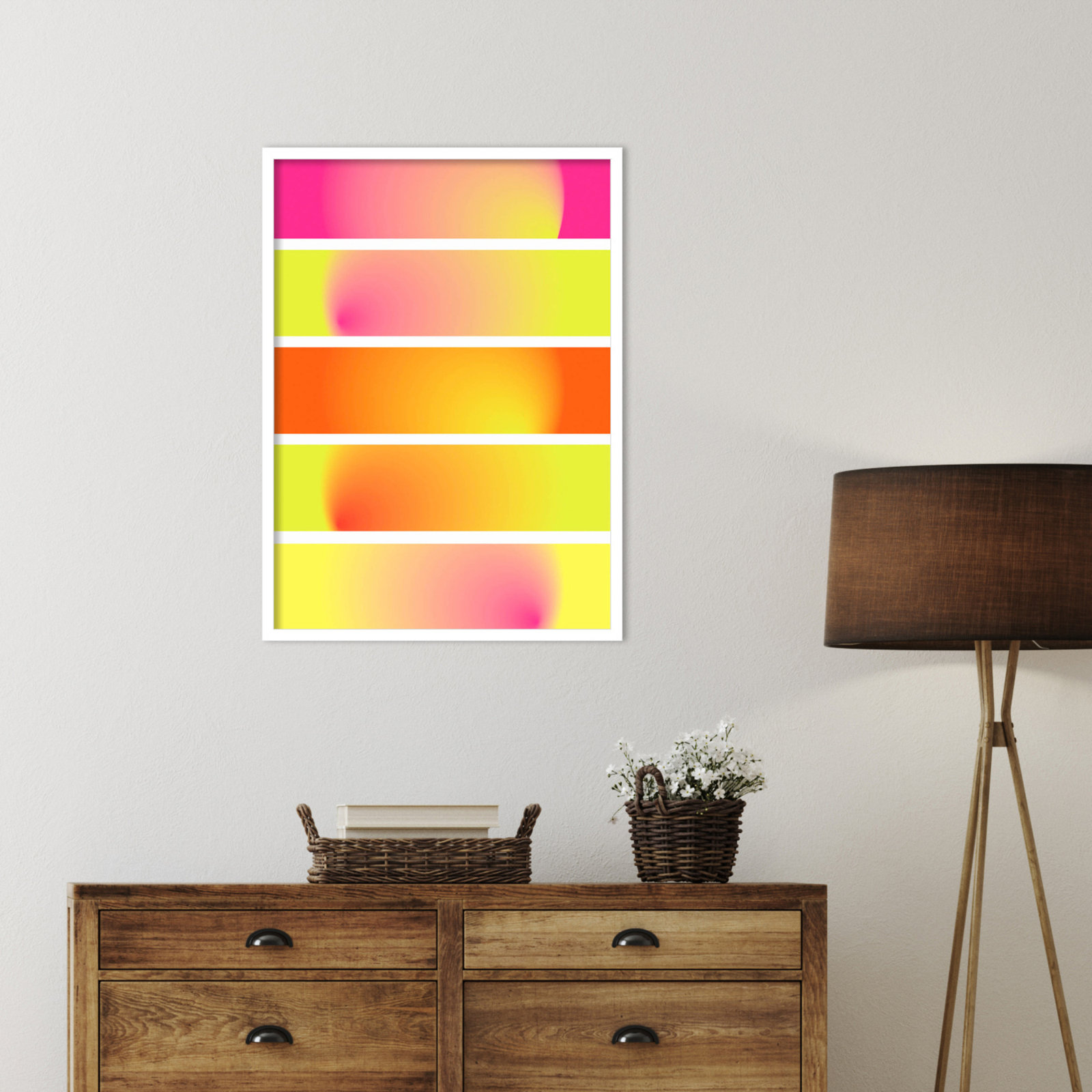 One Way by Valeria Castillo, White, 33" H x 24" W x 1" D