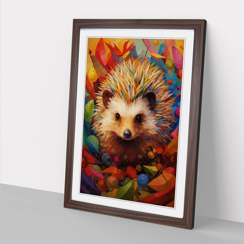 Hedgehog Orphism Art - Framed Print