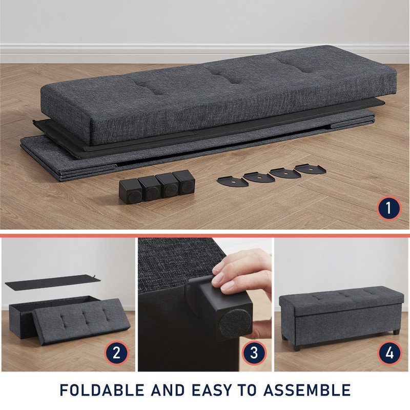 Collapsible Long Bench Pehrson, Black