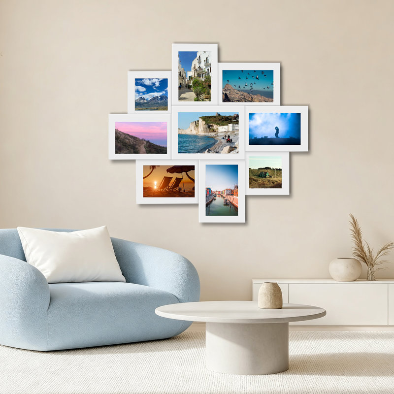 Ensemble de 9 cadres photo collage Pourteau, Black