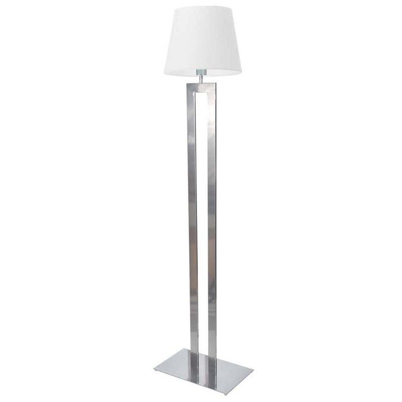Arnes 172cm Traditional Floor Lamp, Silver, White