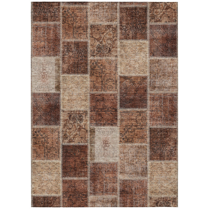 Tapis intérieur lavable 10 pi x 14 pi Patchwork