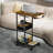Modern 3 Tier End Table Rack Side Table Cart With 360 Rolling Wheels & Drawer