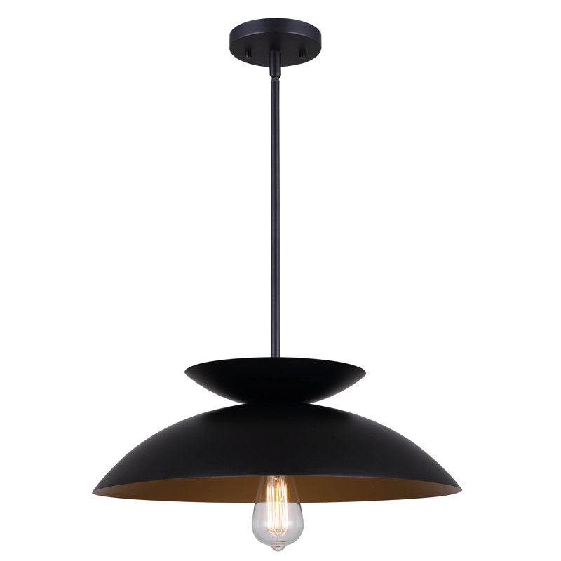 Luminaire suspendu en forme de dôme à 1 lumière