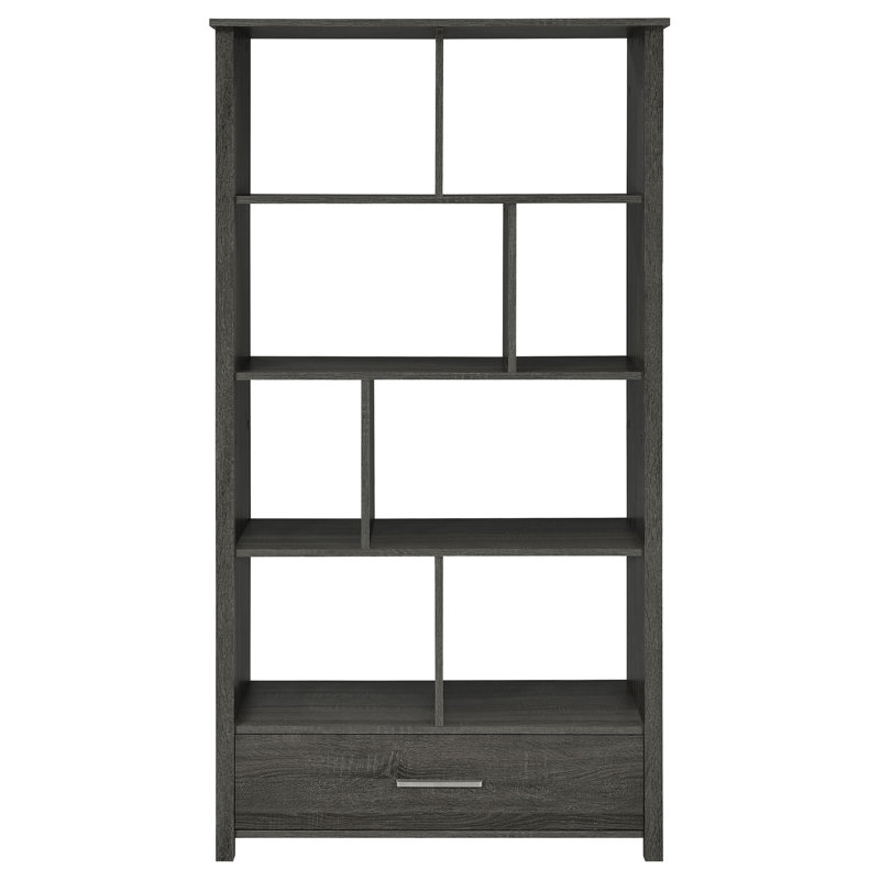 Bibliothèque de rangement à 4 tablettes, Gris