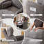 Fauteuil inclinable pivotant surdimensionné avec massage et chaleur, gris foncé-337519781