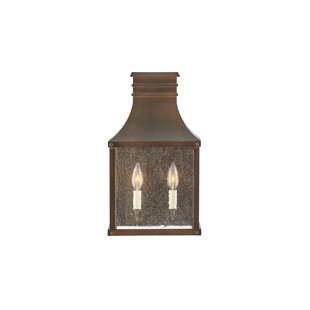 Beacon Hill 2 - Bulb 17.25" H Seeded Glass Outdoor Wall Lantern