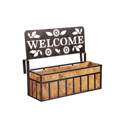 Jardinière en bronze huilé avec surmatelas Welcome