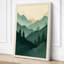 Mountains in Mist Scandinavian 1 Piece Wrapped Canvas Wall Art-167551253-167551341