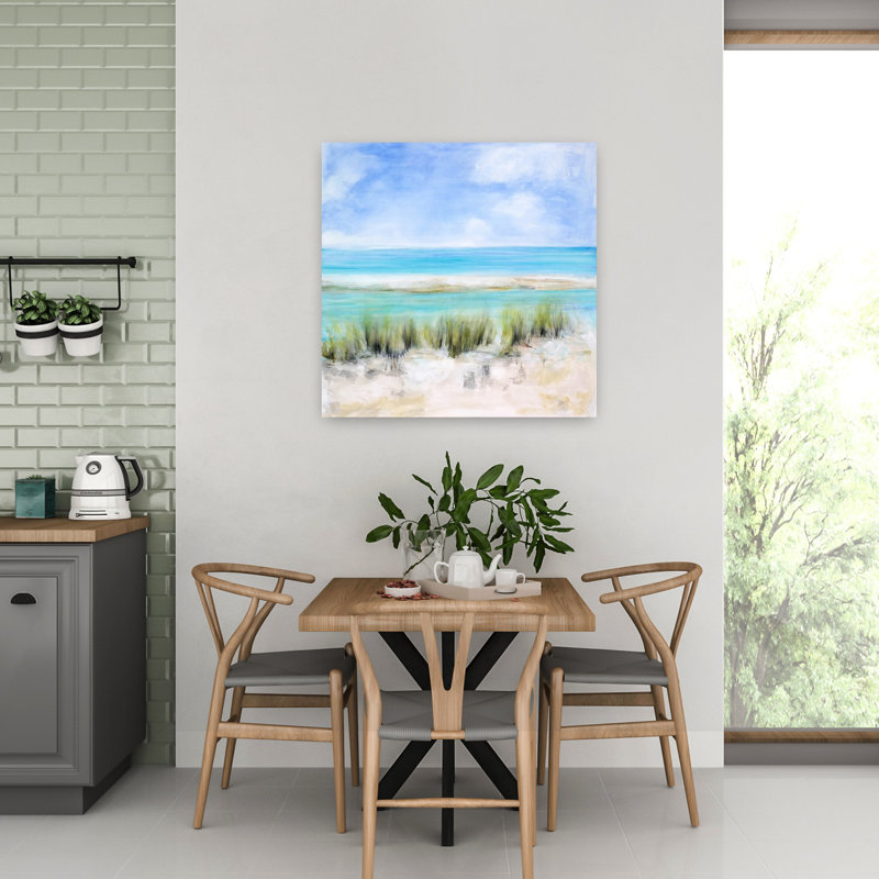 Île de Captiva, art océanique côtier abstrait, H 32 po x l 32 po