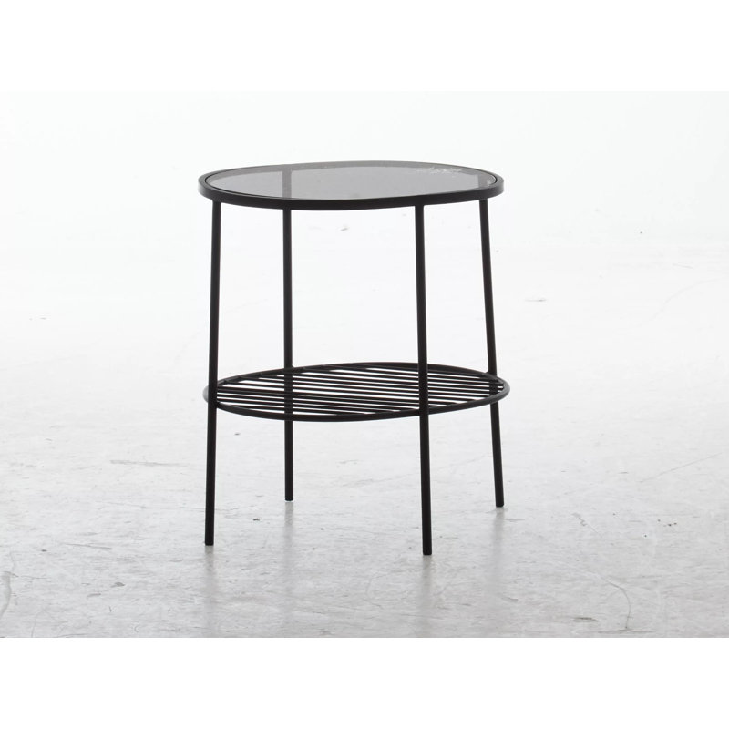 Agretha Glass Top End Table