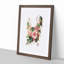 Hollyhock Flower Illustration - Framed Print-55642005-55642006