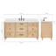 ARIEL Monroe 48 Single Sink Bathroom Vanity with Carrara Quartz Top-1376443586-1376610454-1351750970