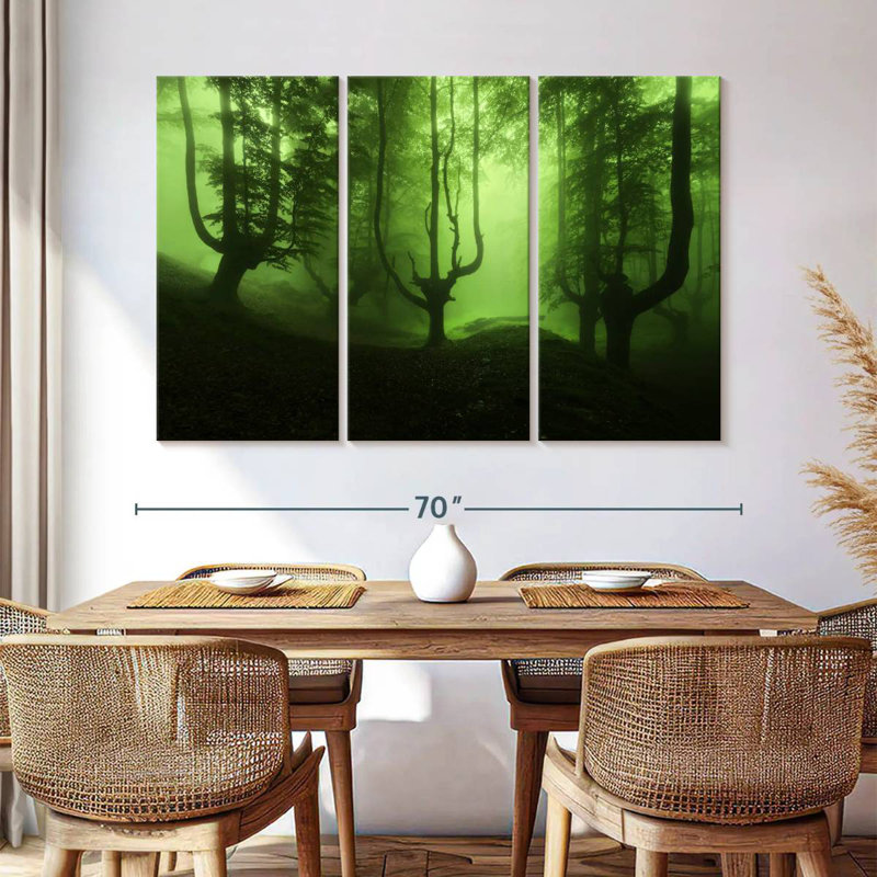 Forêt verte brumeuse, H 42 po x l 65 po