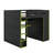 Full Size Wood Loft Bed With Desk,Wardrobe And RGB LED Light-410701611