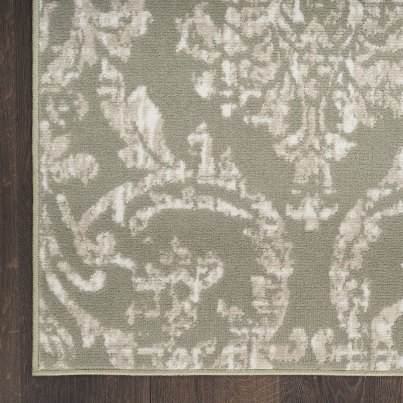 Bilbrey Damask Area Rug, Rectangle 2' x 4'