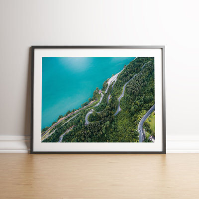 Winding Coastal Road by Vouvart - Single Picture Frame Print