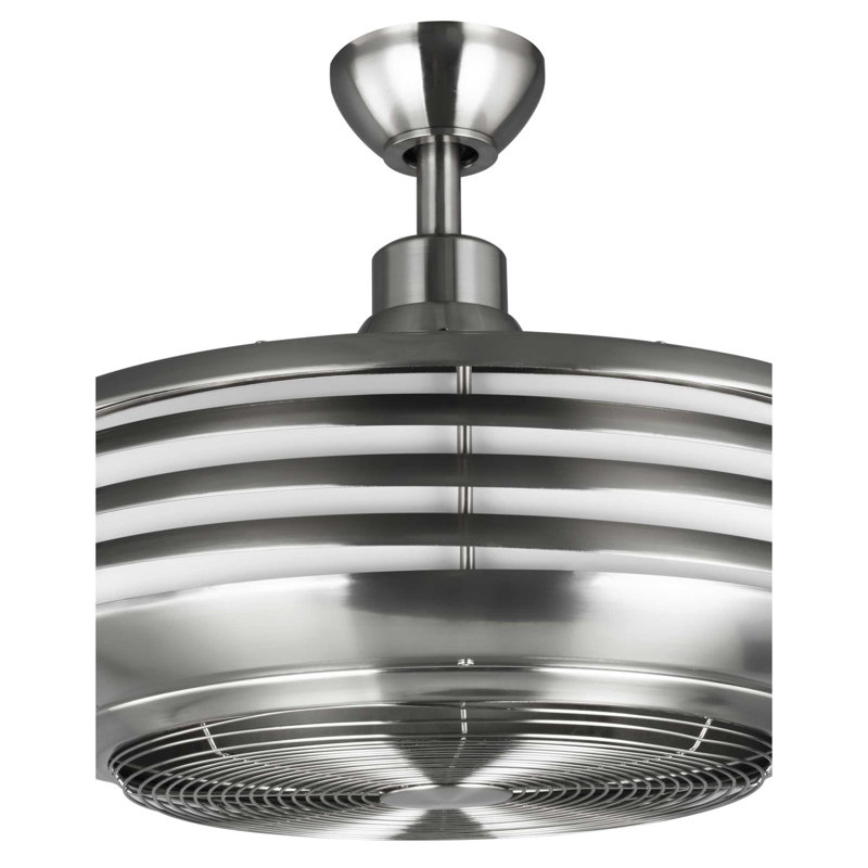 Angelise 22.88'' Ceiling Fan with LED Lights, Brushed Nickel