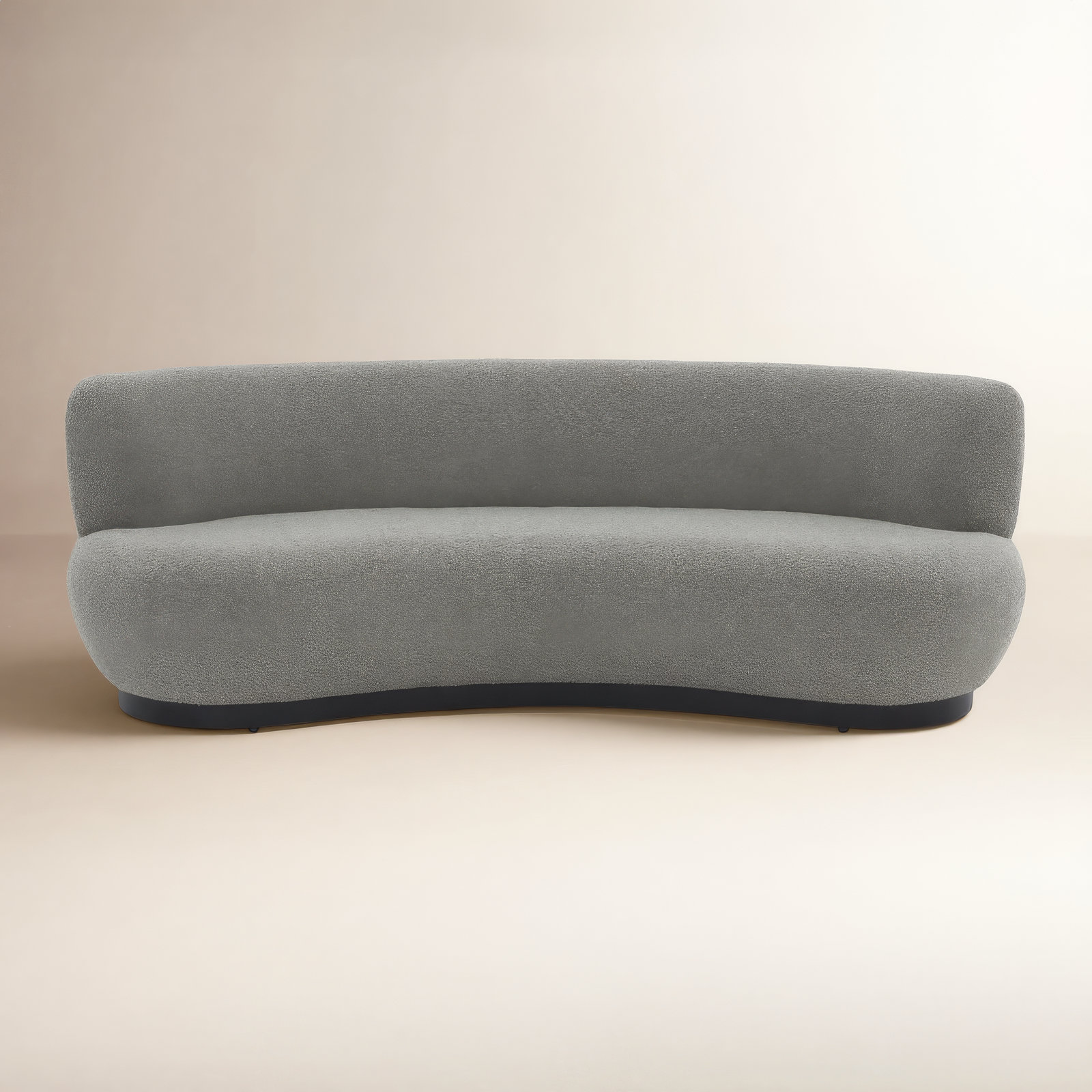 Portsmouth 90'' Upholstered Sofa, Light Grey Boucle