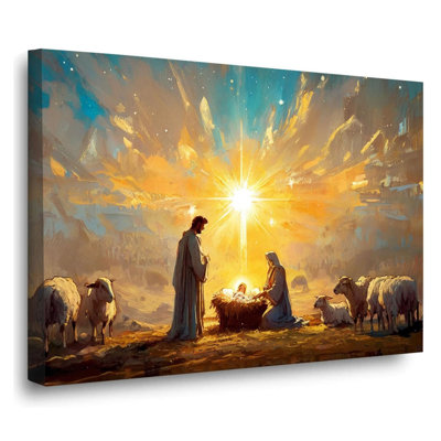 Affiche de la Nativité, décoration murale inspirante, art mural chrétien, salon, art de la Divine Miséricorde, images de Jésus Christ