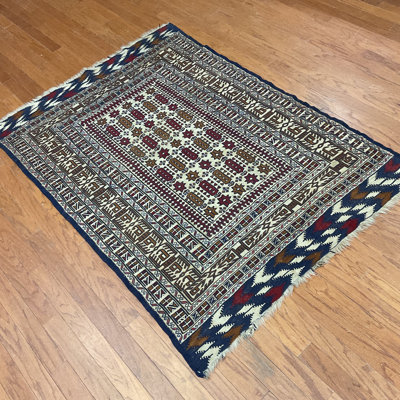  Handmade Soumak Wool Rug