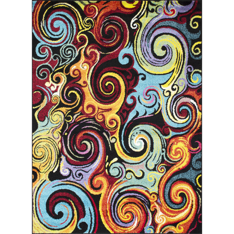 Littell Abstract Indoor Rug, Rectangle 5' x 7'