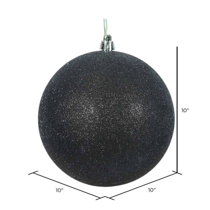 Décoration de boule décorative des Fêtes, 10", Paillettes noires