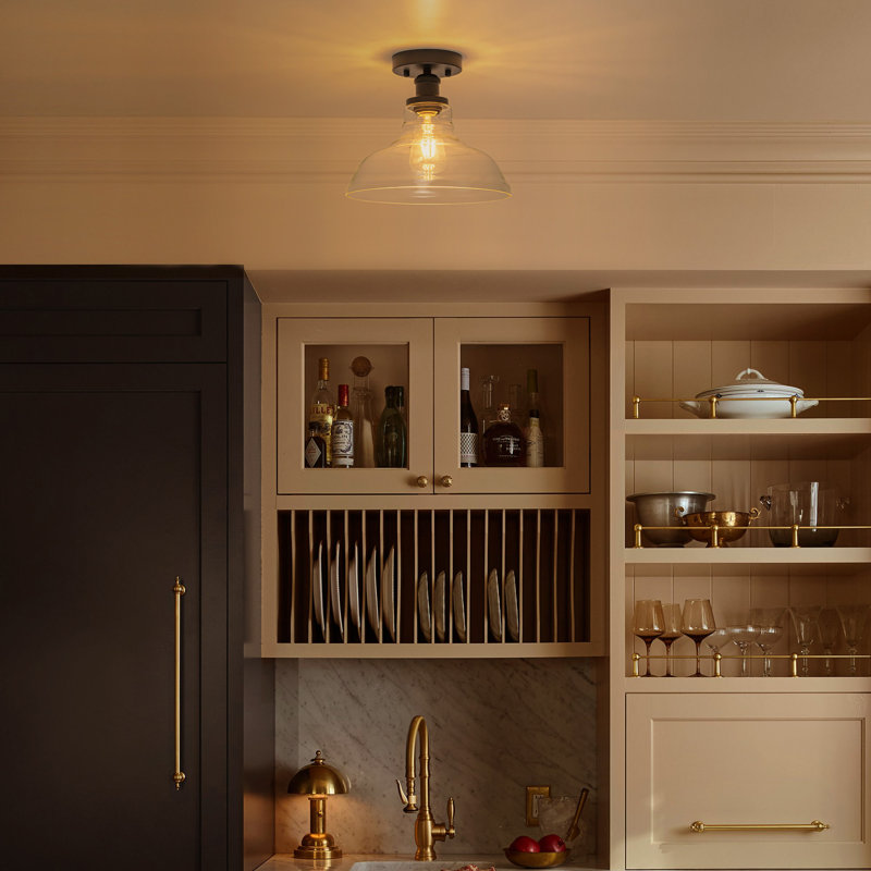 1-Light Semi-Flush Mount for Dining Room Hallway