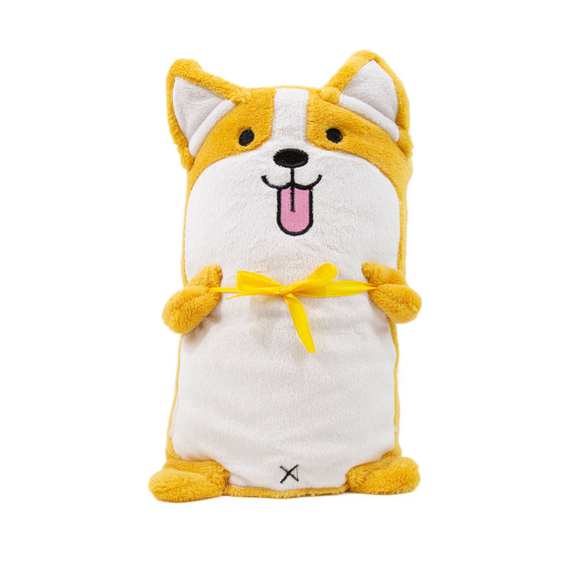  Couverture en peluche Corgi, 39,3 po x 67 po