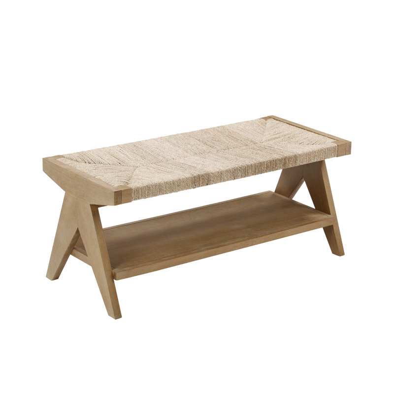 Corkhill Jute Upholstered Storage Bench
