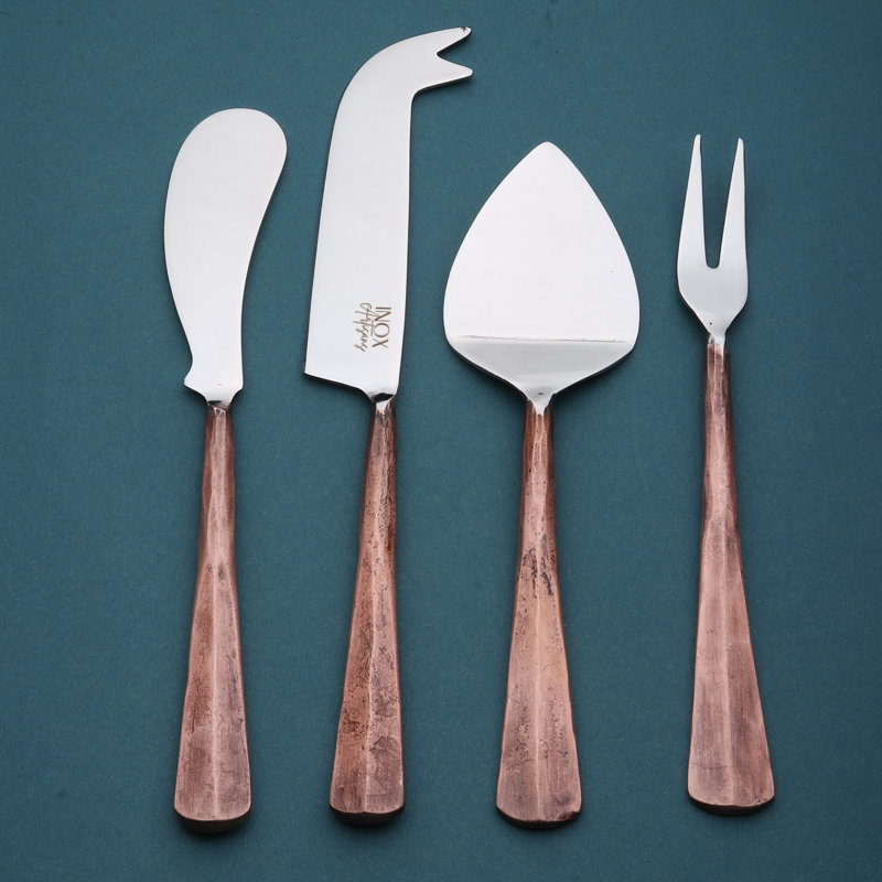 Ridge 4 Piece Stainless Steel Cheese Serving Set