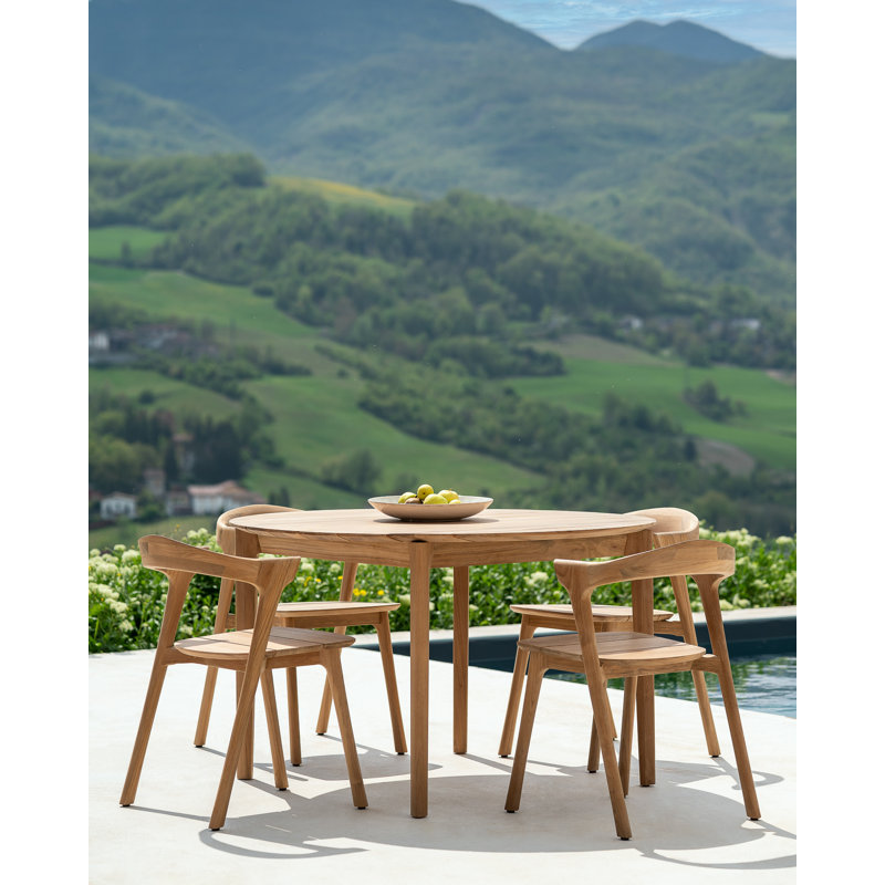 Bok Outdoor Round Teak Dining Table