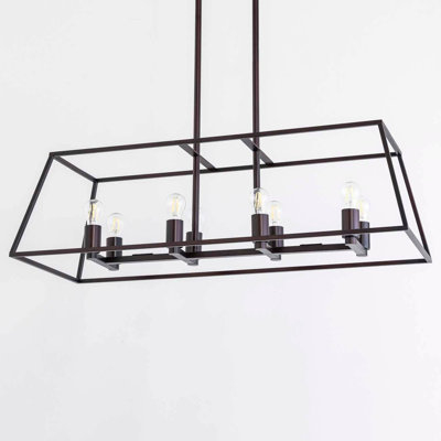 Luminaire suspendu linéaire simple 8 lumières Condreay