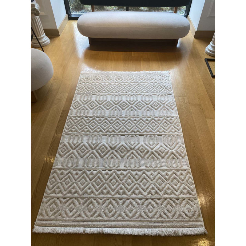 Tapis en coton Laneta, Tapis de couloir 3 pi 3 po x 9 pi 2 po