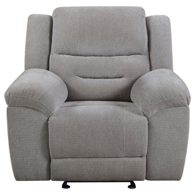 Rodden Chenille Upholstered Glider Recliner Chair Grey
