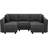 Kimbrel Small Sectional Sofa Modular U Shaped Couch 3 Seater Sectional Couch Convertible Chaise Ottoman With Storage-2088068232