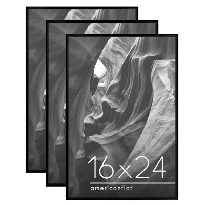 Malaya 3 Pack Lightweight Poster Frames Slide-In Photo Frames with Buildable Molding