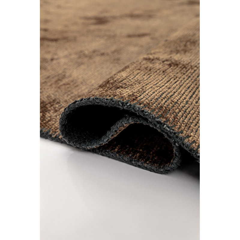 Rapture Brown/Black Luxury Area Rug, Rectangle 7'10" x 9'10"